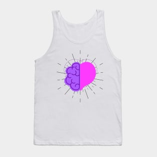 Símbolo cerebro y corazón Tank Top